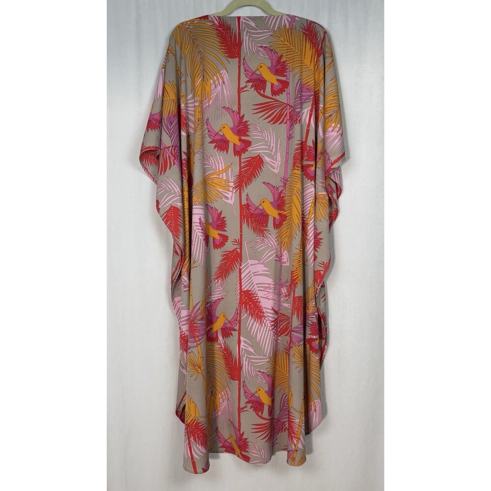 Soft Surroundings Women’s One Size Tropical Bird Print Bahia Caftan - Picture 3 of 6
